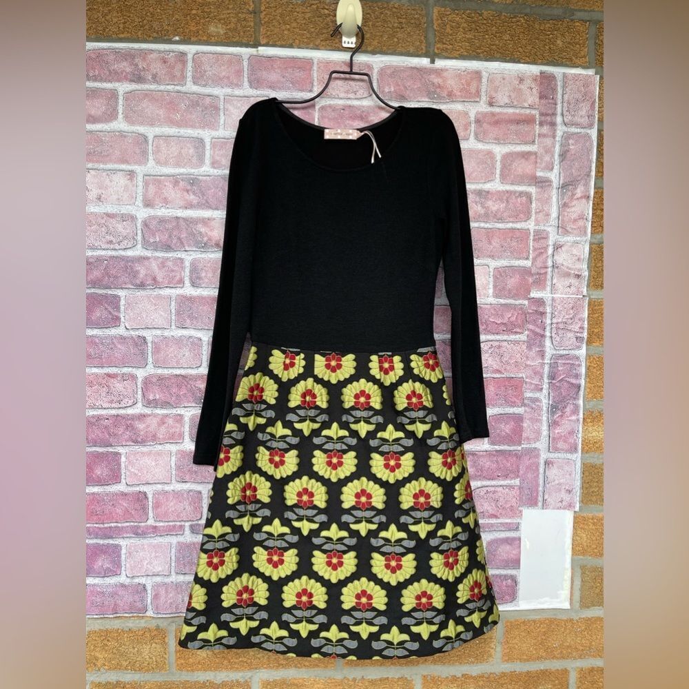 Traffic People jacquard floral skater dress size small